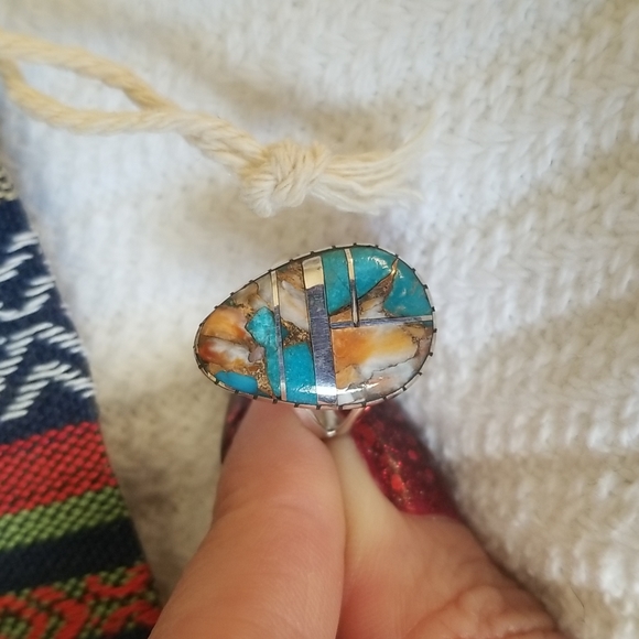 Sterling & Turquoise Ring - Picture 10 of 10